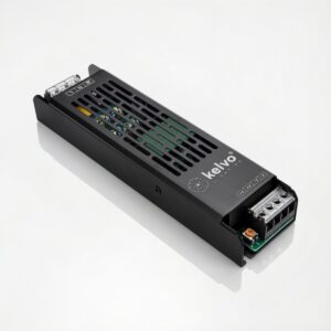 kelvo® ILUMA KLV-107-0014 Slim Τροφοδοτικό/Μετασχηματιστής Class I PELV 150W 6.25A AC 220-240V σε DC 24V IP20 – Γκρι Ανθρακί Ματ – Μ18.1 x Π4.8 x Υ2.8cm – 5 Χρόνια Εγγύηση