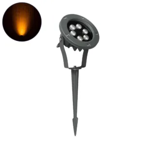 GLOBOSTAR® TREETZINA 999-0267 Φωτιστικό Σποτ για Φυτά – Δέντρα με Βάση Κήπου / Καρφωτό LED 6W 510lm 10° DC 24V Αδιάβροχο IP65 Ultra Θερμό Λευκό 2200K Dimmable – Bridgelux SMD Chip – Γκρι Ανθρακί – Μ12 x Π6 x Υ5cm – 3 Χρόνια Εγγύηση