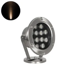 GLOBOSTAR® UNDERWATERJERRY 999-0271 Υποβρύχιο Επιφανειακό Σποτ για Σιντριβάνια/Πισίνες LED 12W 1080lm 30° DC 24V Αδιάβροχο IP68 Θερμό Λευκό 2700K Dimmable - Bridgelux SMD Chip - Ανοξείδωτο Ατσάλι 304 - Μ14.5 x Π9.5 x Υ17cm - 3 Χρόνια Εγγύηση