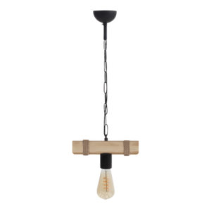 Φωτιστικό οροφής Vero Megapap E27 ξύλινο μονόφωτο χρώμα φυσικό 25x8x65εκ.