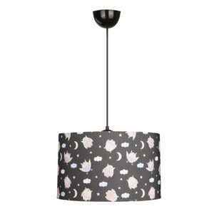 Φωτιστικό οροφής Tale Megapap E27 ύφασμα PVC μονόφωτο πολύχρωμο Ø33x70εκ.