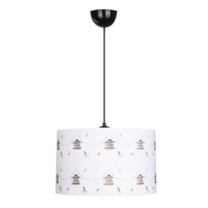 Φωτιστικό οροφής Tale Megapap E27 ύφασμα PVC μονόφωτο πολύχρωμο Ø33x70εκ.