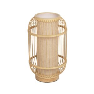 GLOBOSTAR® TULUM 02001 Boho Επιτραπέζιο Φωτιστικό Πορτατίφ με Ντουί 1 x E27 AC 220-240V IP20 – Μπεζ – Μ20 x Π20 x Υ32cm