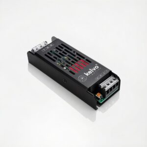 kelvo® ILUMA KLV-107-0012 Slim Τροφοδοτικό/Μετασχηματιστής Class I PELV 60W 2.5A AC 220-240V σε DC 24V IP20 – Γκρι Ανθρακί Ματ – Μ13.3 x Π4.8 x Υ2.8cm – 5 Χρόνια Εγγύηση