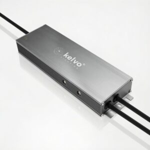 kelvo® SELAS KLV-107-0025 Τροφοδοτικό/Μετασχηματιστής Class I PELV 200W 16.6A AC 220-240V σε DC 12V Αδιάβροχο IP67 - Γκρι Ανθρακί Ματ - Μ25 x Π7.2 x Υ3.2cm - 5 Χρόνια Εγγύηση