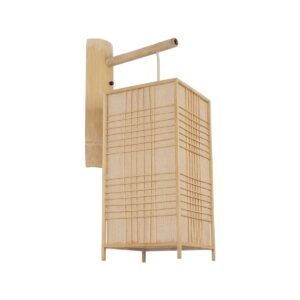 GLOBOSTAR® KOMO 01976 Boho Φωτιστικό Τοίχου - Απλίκα με Ντουί 1 x E27 AC 220-240V IP20 - Μπεζ - Μ20 x Π30 x Υ60cm