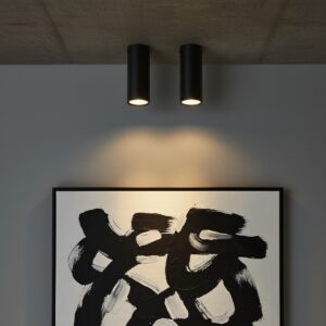 kelvo® DUCT KLV-101-0050 Φωτιστικό Downlight Σποτ για Λάμπα MR16 με Ντουί GU10 AC 220-240V IP20 - Μαύρο Ματ - Μ6 x Π6 x Υ15cm