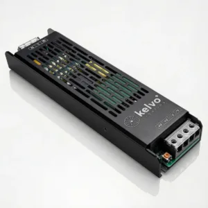 kelvo® ILUMA KLV-107-0017 Slim Τροφοδοτικό/Μετασχηματιστής Class I PELV 400W 16.6A AC 220-240V σε DC 24V IP20 – Γκρι Ανθρακί Ματ – Μ22.3 x Π5.9 x Υ2.8cm – 5 Χρόνια Εγγύηση