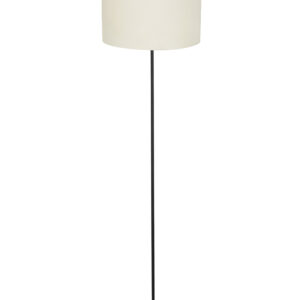 HFLB-01 FLOOR LAMP BL-ΛΕΥΚΟ/ΚΡΕΜ ΔΑΠΕΔΟΥ ΜΕ ΑΜΠΑΖΟΥΡ Φ40 ΚΥΛΙΝΔΡΟ