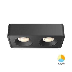 Σποτ οροφής “Gata” 2 x 10w 1800lm 3cct Μαύρο