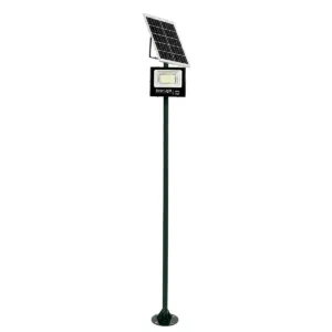 GLOBOSTAR® HELIOS-280 GLB-000-0006 Μεταλλικός Γαλβανισμένος Στύλος Φωτισμού για Φωτοβολταϊκό Προβολέα Εξωτερικού Χώρου – RAL 6009 Κυπαρίσσι Ματ – Μ35 × Π25 × Υ280cm