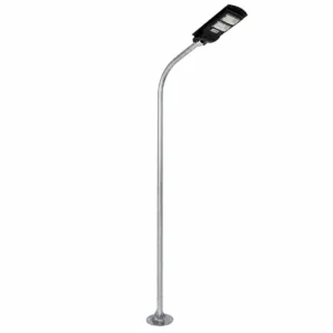 GLOBOSTAR® URBANO-280 GLB-000-0007 Μεταλλικός Γαλβανισμένος Στύλος Φωτισμού για Φωτοβολταϊκό Φωτιστικό Δρόμου Εξωτερικού Χώρου – Ασημί Γαλβανιζέ – Μ84 x Π25 x Υ280cm