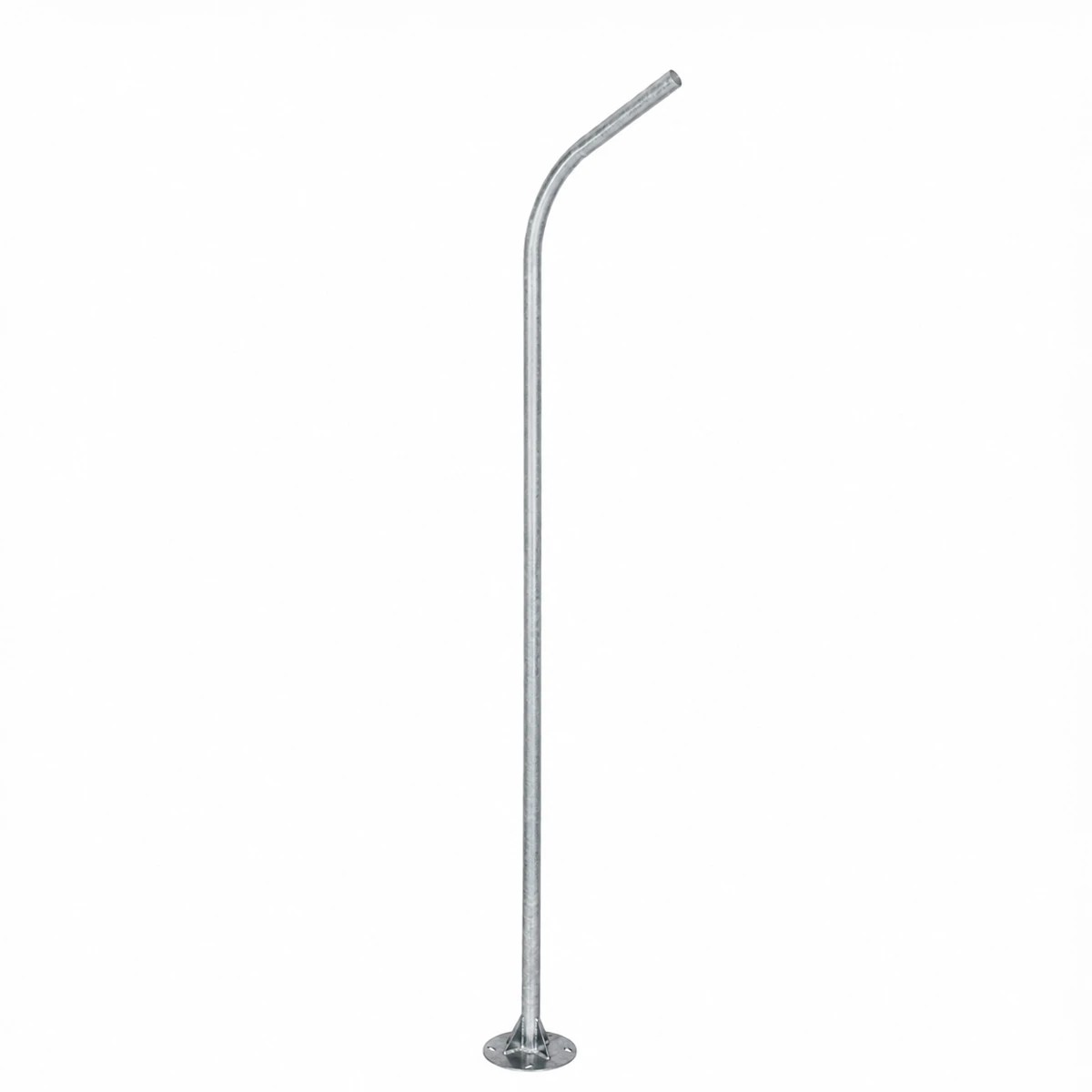GLOBOSTAR® URBANO-280 GLB-000-0007 Μεταλλικός Γαλβανισμένος Στύλος Φωτισμού για Φωτοβολταϊκό Φωτιστικό Δρόμου Εξωτερικού Χώρου - Ασημί Γαλβανιζέ - Μ84 x Π25 x Υ280cm - Image 2