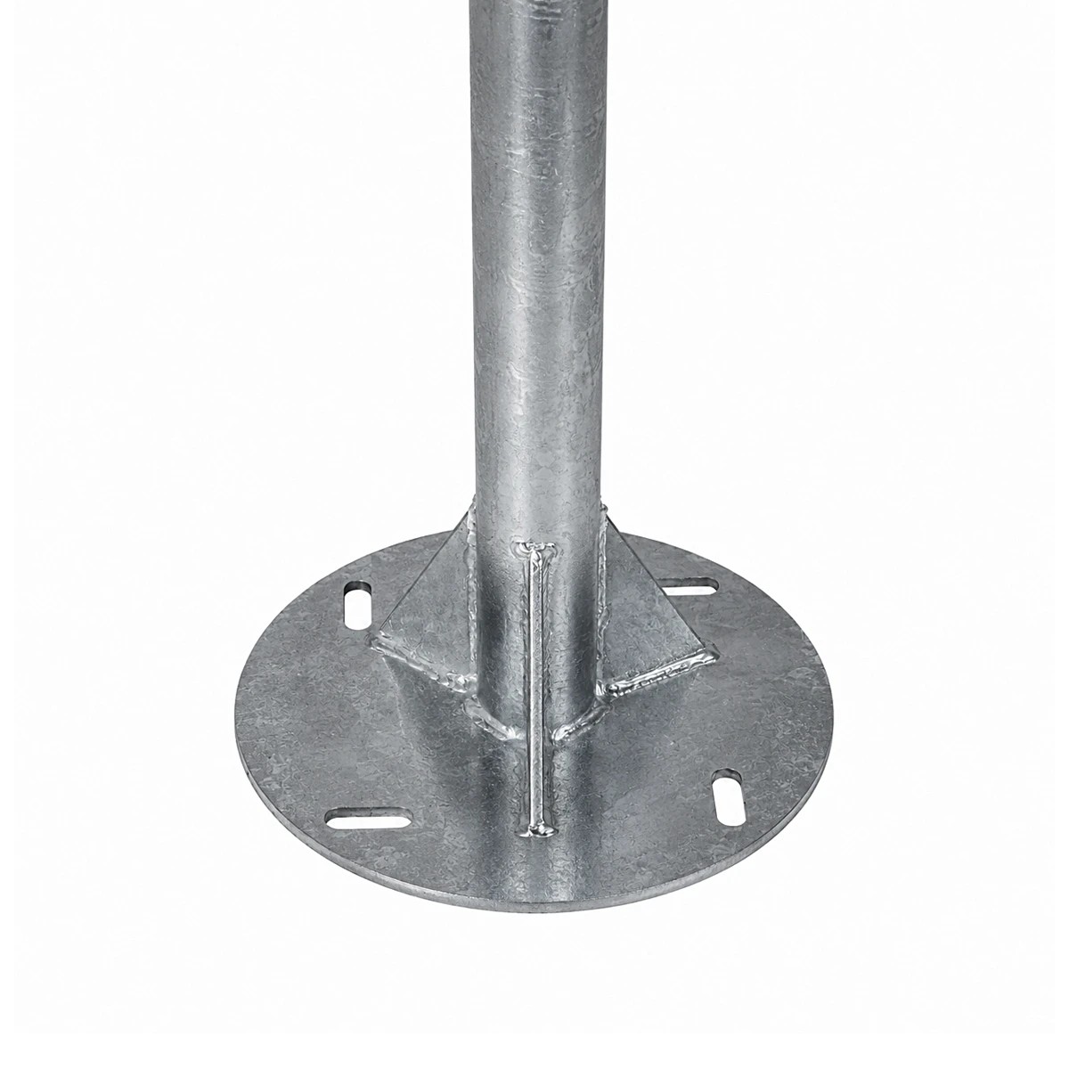 GLOBOSTAR® URBANO-280 GLB-000-0007 Μεταλλικός Γαλβανισμένος Στύλος Φωτισμού για Φωτοβολταϊκό Φωτιστικό Δρόμου Εξωτερικού Χώρου - Ασημί Γαλβανιζέ - Μ84 x Π25 x Υ280cm - Image 3