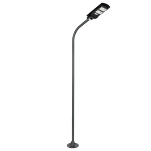 GLOBOSTAR® URBANO-280 GLB-000-0009 Μεταλλικός Γαλβανισμένος Στύλος Φωτισμού για Φωτοβολταϊκό Φωτιστικό Δρόμου Εξωτερικού Χώρου – RAL 7016 Γκρι Ανθρακί – Μ84 x Π25 x Υ280cm