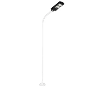GLOBOSTAR® URBANO-280 GLB-000-0010 Μεταλλικός Γαλβανισμένος Στύλος Φωτισμού για Φωτοβολταϊκό Φωτιστικό Δρόμου Εξωτερικού Χώρου – RAL 9016 Λευκό Ματ – Μ84 x Π25 x Υ280cm