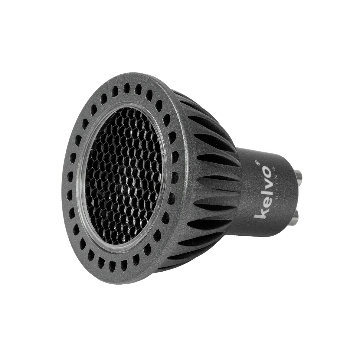 kelvo® KYRON DARK 36° KLV-103-0008 Σποτ GU10 MR16 με Honeycomb Anti-Glare Reflector LED 7W 770lm CRI (Ra) ≥ 90 36° AC 220-240V IP20 Θερμό Λευκό 2700K Dimmable - Bridgelux COB Chip - Γκρι Ανθρακί & Μαύρο Ματ - Μ5 x Π5 x Υ5.8cm - 3 Χρόνια Εγγύηση