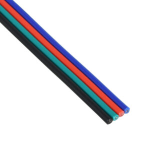GLOBOSTAR® COLORCABLE 70736 Εύκαμπτο Πλακέ Καλώδιο 4 x 0.25mm² για Ταινία LED RGB IP20 – Πολύχρωμο – Μ100 x Π1 x Υ0.1cm
