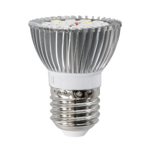 GLOBOSTAR® GROWSPOT 79691 Σποτ E27 MR16 Ανάπτυξης Φυτών LED 28W 840lm 120° AC 220-240V IP20 Πολύχρωμο Πλήρους Φάσματος Κόκκινο 660nm & Μπλε 450nm & UVIR 730nm Dimmable – Sanan SMD Chip -Μ5 x Π5 x Υ6cm – 2 Χρόνια Εγγύηση