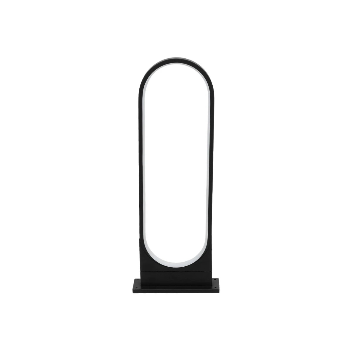 GLOBOSTAR® LUNEA GLB-103-0010 Φωτιστικό Κολωνάκι Κήπου LED 15W 1350lm 120° AC 220-240V Αδιάβροχο IP65 Θερμό Λευκό 2700K - Sanan SMD Chip - Μαύρο Ματ - Μ22 x Π7 x Υ60cm - 3 Χρόνια Εγγύηση - Image 2