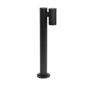 GLOBOSTAR® STEM GLB-103-0012 Φωτιστικό Κολωνάκι Κήπου LED 12W 1080lm 60° AC 220-240V Αδιάβροχο IP65 Θερμό Λευκό 2700K – Sanan SMD Chip – Μαύρο Ματ – Μ12 x Π18 x Υ60cm – 3 Χρόνια Εγγύηση
