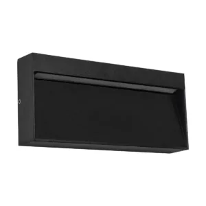 GLOBOSTAR® STEPINI GLB-103-0036 Φωτιστικό Σκαλοπατιού / Διαδρόμου LED 9W 810lm 45° AC 220-240V Αδιάβροχο IP65 Θερμό Λευκό 2700K – Sanan SMD Chip – Μαύρο Ματ – Μ20 x Π3 x Υ9cm – 3 Χρόνια Εγγύηση